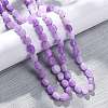 Natural Dyed Malaysia Jade Tumble Stone Nuggets Beaded Long Necklaces for Women NJEW-F340-A03-3