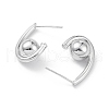 Rack Plating Brass Stud Earrings for Women EJEW-K245-28P-2
