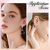 Beebeecraft 10Pairs Brass Hoop Earrings EJEW-BBC0001-55-5