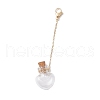 Empty Glass Wishing Bottle Pendant Decorations HJEW-JM02662-04-2