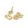 Brass Micro Pave Cubic Zirconia Pendants KK-P308-22G-2