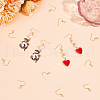 SUNNYCLUE 150Pcs 304 Stainless Steel Earring Hooks STAS-SC0008-25-4