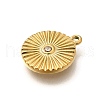304 Stainless Steel Rhinestone Charms STAS-M109-11G-3