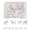 304 Stainless Steel Puppy Pendants STAS-CJ0001-128-5