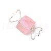 4Pcs 4 Colors Electroplated Natural Quartz Pendants PALLOY-TA00224-02-2