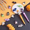 12Pcs 4 Style Halloween Silicone Focal Beads JX753A-6