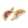 Brass Micro Pave Cubic Zirconia Pendants KK-E108-05G-2