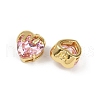 Brass Micro Pave Cubic Zirconia Charms KK-R226-06G-03-2