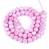 Electroplate Glass Beads Strands EGLA-T021-8mm-15-02-2