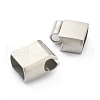 Tarnish Resistant 304 Stainless Steel Magnetic Clasps with Glue-in Ends STAS-B017-09P-3