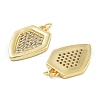 Rack Plating Brass Micro Pave Cubic Zirconia Pendants KK-Z071-47G-2