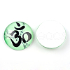 Yoga Theme Glass Cabochons X-GGLA-L011-25mm-04-2