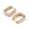 Plastic Imitation Pearl Oval Hoop Earrings EJEW-L234-071G-2