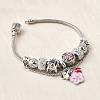 Alloy Enamel European Beads Charm Bracelets BJEW-F495-16P-4