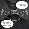 Alloy Charm Hanging Chains Collar Pins Tie Clips AJEW-GO00024-5