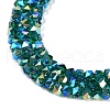 Electroplate Glass Beads Strands GLAA-Q105-02J-3