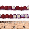 Frosted Opaque Glass Beads Strands GLAA-T032-P4mm-MBB05-4