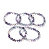 Natural Fluorite Beaded Stretch Bracelets BJEW-K233-02A-02-1