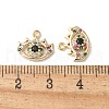 Brass Micro Pave Clear Cubic Zirconia Pendants KK-Q031-47G-07-3