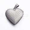 316 Stainless Steel Locket Pendants STAS-H389-25P-3