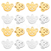 Unicraftale 12Pcs 2 Colors Ion Plating(IP) 201 Stainless Steel Charms STAS-UN0030-48-1
