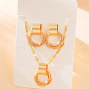 Ring Alloy Pendant Necklaces & Stud Earrings Sets FS-WG7C915-01-1