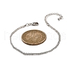 Brass Rope Chain Bracelets for Women BJEW-G735-08P-5