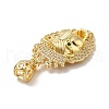 Brass Micro Pave Cubic Zirconia Pendants KK-H433-39G-3
