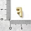 Brass Micro Pave Cubic Zirconia Letter Multi-Strand Links KK-D295-32G-06-3