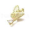 Brass Micro Pave Clear Cubic Zirconia Pendants KK-M297-01G-2