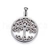 304 Stainless Steel Pendants STAS-P063-07P-1