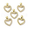 Brass Cubic Zirconia Pendants KK-B047-41G-1