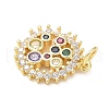 Brass Micro Pave Cubic Zirconia Pendants KK-D357-46G-2