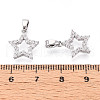 Brass Micro Pave Cubic Zirconia Charms KK-N257-62P-3
