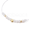 Natural Round Moonstone Beads Braided Bead Bracelets for Women BJEW-JB11655-02-3