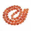 Luminous Handmade Gold Foil Glass Beads Strands FOIL-N029-01C-3