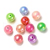 50Pcs UV Plating Rainbow Iridescent Acrylic Beads PACR-CJ0001-29-9