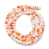 Pearlized Handmade Lampwork Beads Strands LAMP-R020-04-3