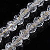 Transparent Crackle Glass Beads Strands GLAA-N051-02-1