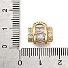 Handbag Brass Micro Pave Cubic Zirconia Beads KK-L230-13G-3