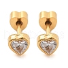 304 Stainless Steel Rhinestone Stud Earrings for Women EJEW-M068-02G-2
