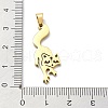 304 Stainless Steel Pendants STAS-D036-12G-3