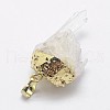 Natural Druzy Quartz Crystal Pendants G-F535-26-3