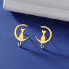 304 Stainless Steel Stud Earrings for Women EJEW-F320-03G-4