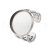 304 Stainless Steel Cuff Ring Components STAS-V012-01D-P-1