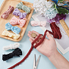 BENECREAT 10Pcs 10 Colors Nylon Elastic Flower Edge Lace Trim Ribbons DIY-BC0013-31-3