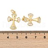 Brass Micro Pave Cubic Zirconia Pendants KK-U055-28G-3