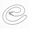 Non-Tarnish 304 Stainless Steel Box Chain Necklace for Men Women NJEW-E087-03P-B-1