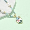 Natural Amazonite Pendant Necklaces for Women NJEW-G165-01A-G-4