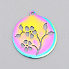 Ion Plating(IP) 201 Stainless Steel Pendants STAS-T056-LA555-1